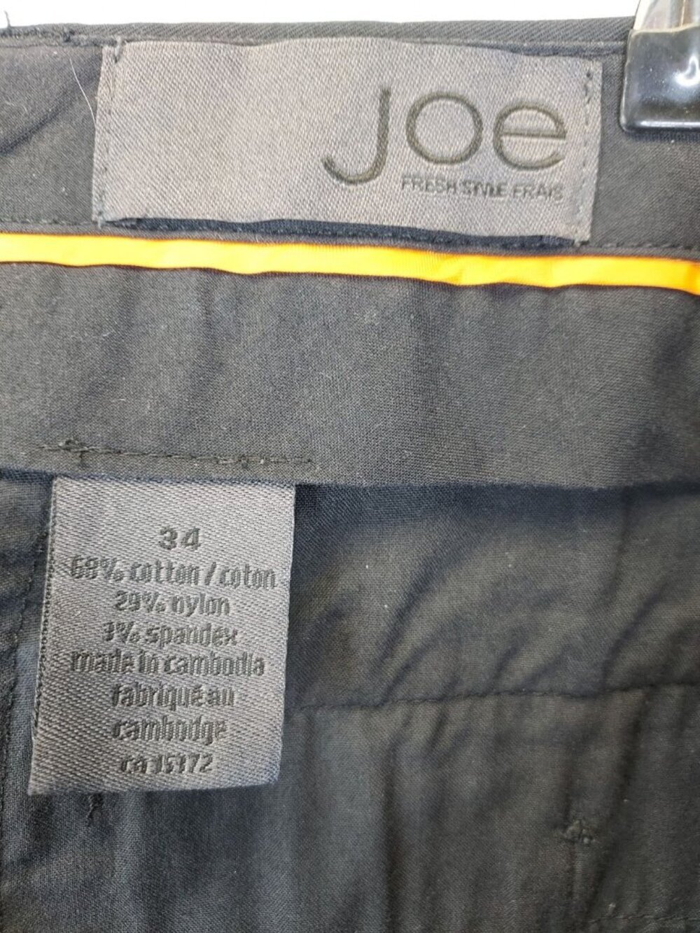 Joe Fresh Straight Flex Pants Men's 34x31 Flat Front Black Slacks Stretch Preppy - Picture 10 of 14